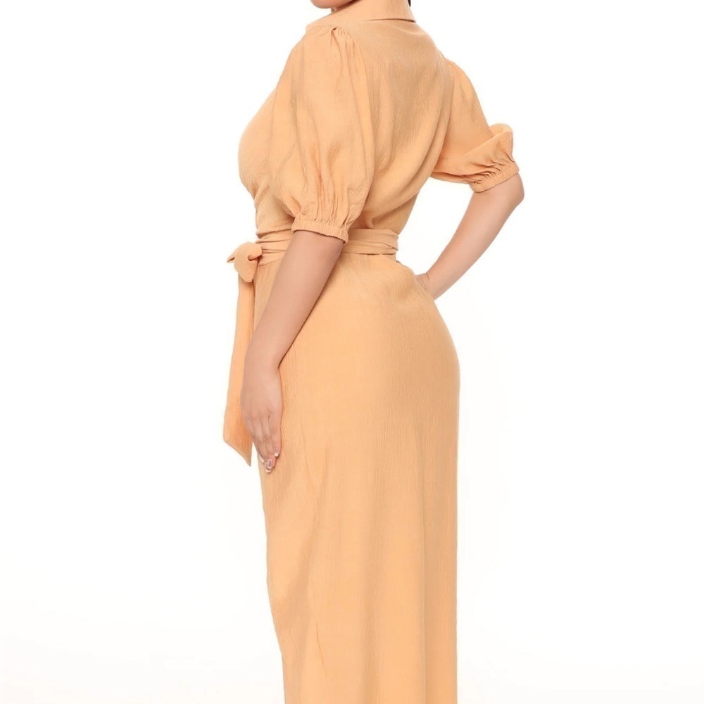 NWT Showered With Love Midi Dress - Orange - Picture 2 of 5